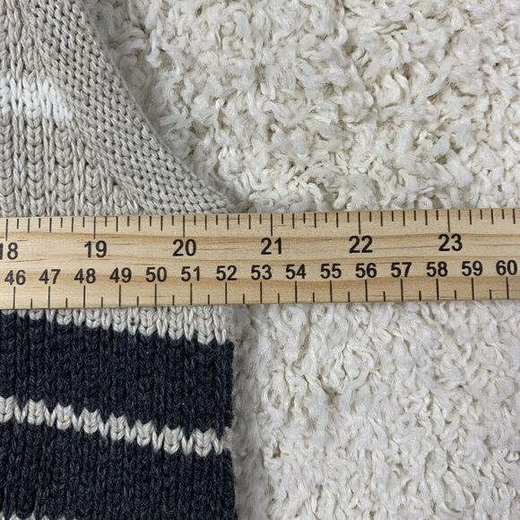 Madewell Coastward Fringe Vest Beige Striped Open Women’s Size S/M Knit Sweater‎ - Picture 8 of 9